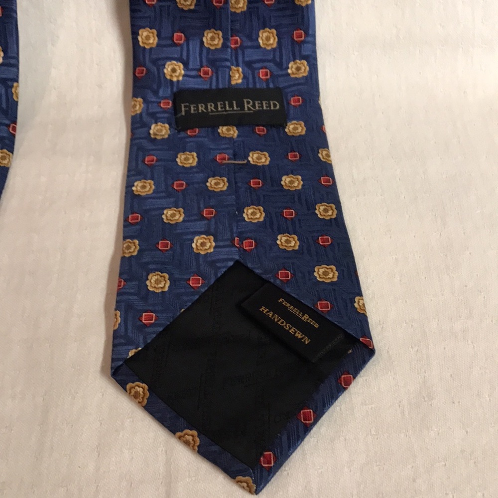 Ferrel Reed Handsewn Imported Silk Jacquard Mens Tie - Picture 4 of 9